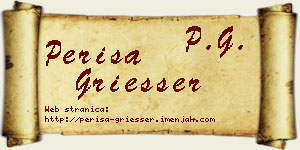 Periša Griesser vizit kartica